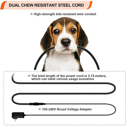 Heated Dog Bed with12V～24V Safe Voltage, Electric Heating Arthritis Orthopedic Dog Bed with Thickened Memory Foam, Heated Pet Be