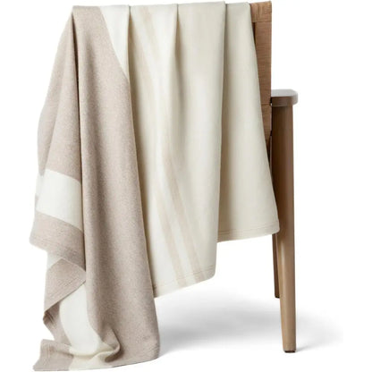 100% Pure Cashmere Throw Blanket for Couch, Sofa & Bed, Ultra Soft Woven Cashmere Blanket Throw, Large Full Size 73” x 54”, Off-