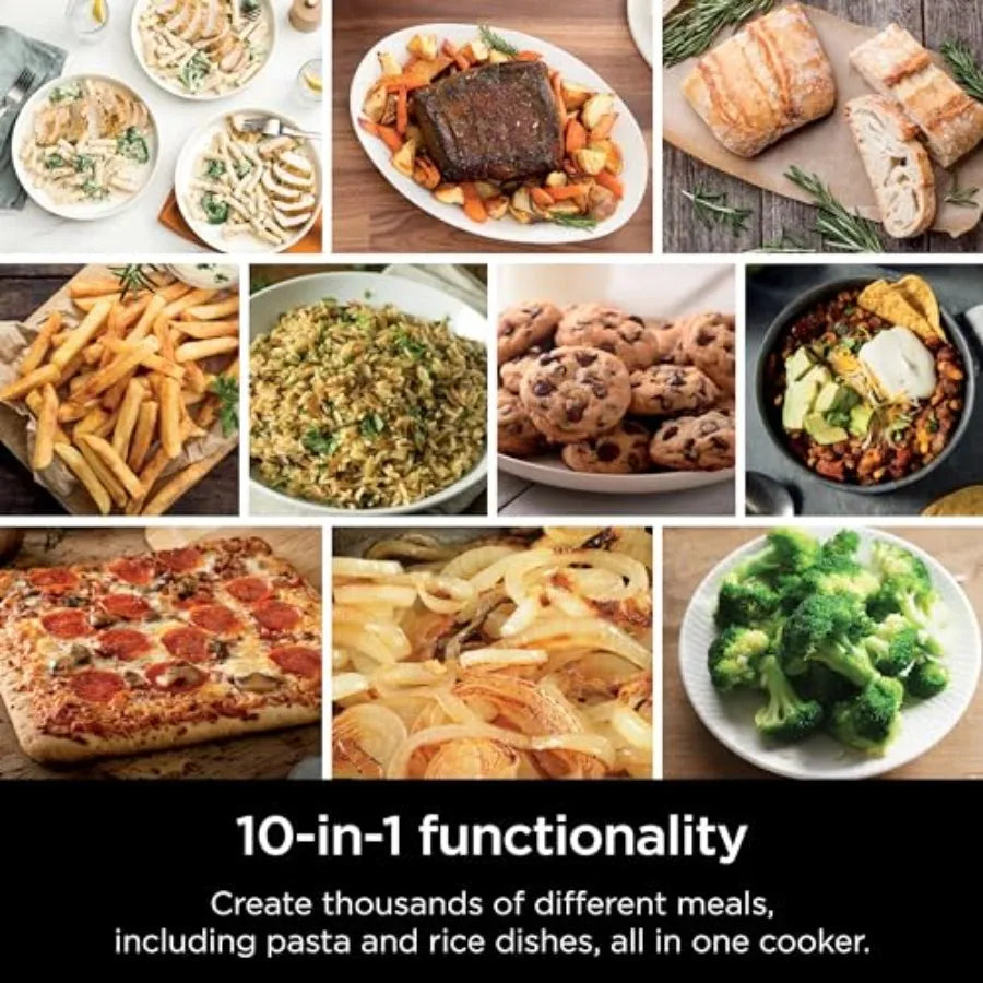 SFP700 Combi All-in-One Multicooker Oven Air Fryer 10-in-1 Functions 15-Min Meals Digital Display Stainless Steel Renewed 14.92