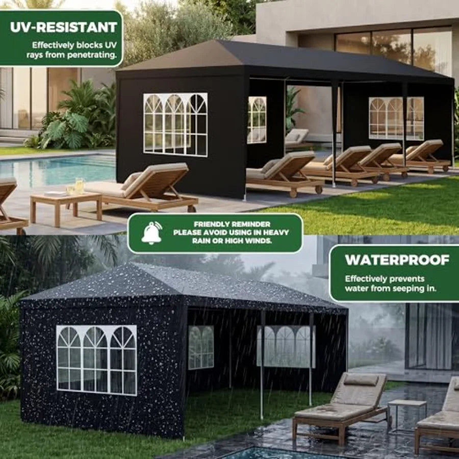 Party Tent with 5 Removable Sidewalls Heavy Duty Outdoor Large Canopy Tents Outside Carpas para Fiestas for Parties Backyard Ev