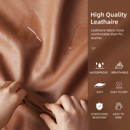 Large Elevated Dog Bed PU Leather Luxury Dog Sofa Couch Waterproof Pet Animal Backrest Snuggle Lounge Bed with Removable Cushion