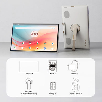 KTC 25 Inch MegPad Portable TV Touchscreen Monitor 1080p, Android 14 Google EDLA Certification with Camera