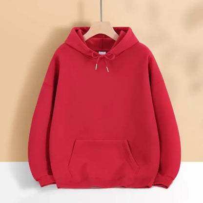 400G Heavy-duty Velvet Autumn and Winter Hooded Sweater Multi-color Solid Color Simple and Thick Sports Hoodie for Men and Women