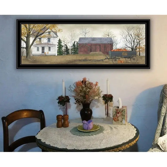 Framed "Pumpkins for Sale" Wall Art, Modern Decor Print for Living Room, Bedroom & Farmhouse Wall Decoration by Artist Billy