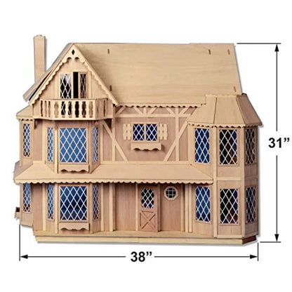 Harrison Dollhouse Kit - 1 Inch Scale, 38" W x 25" D x 31" H