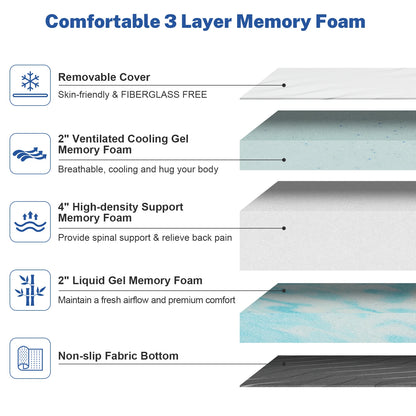 Hcore Extra Firm Full Mattress, 8/10 Inch Medium - Extra Firm Dual Sides Flippable Mattress for Back Pain