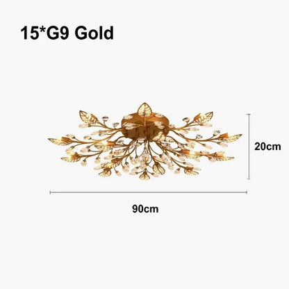 Modern Minimalist Crystal Ceiling Light Tree Branch American Style Creative Personality Living Room Designer Bedroom Bookstore