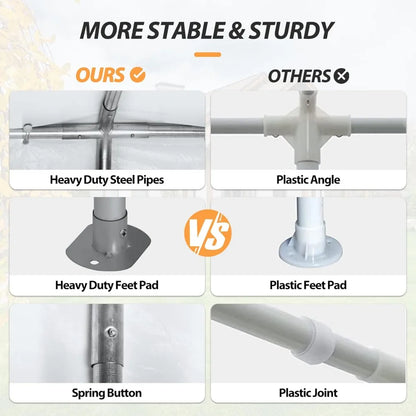 Heavy-Duty 13x20 Foot Outdoor Wedding Party Tent with Detachable Sidewalls for Events and Shelters