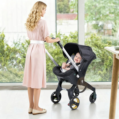 Bidirectional newborn stroller, Portable baby stroller, foldable, adjustable handle, suitable for 0-3 years old, Christmas gifts