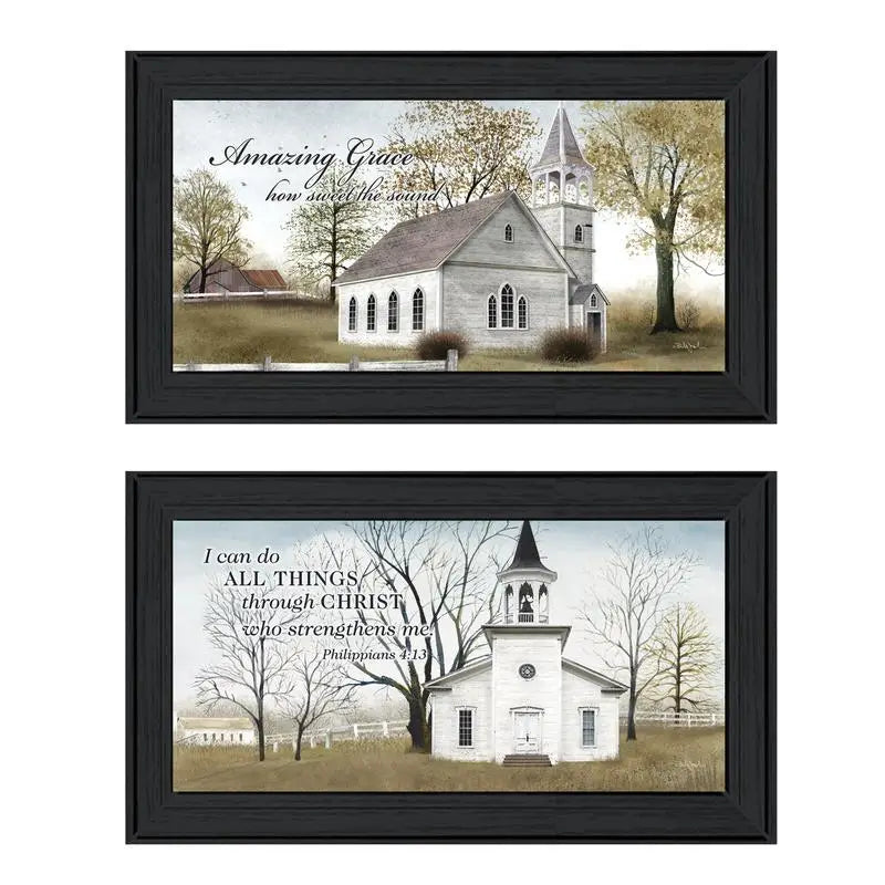 Framed "Amazing Grace" Wall Art for Modern Home Decor, Perfect for Living Room, Bedroom & Farmhouse Spaces