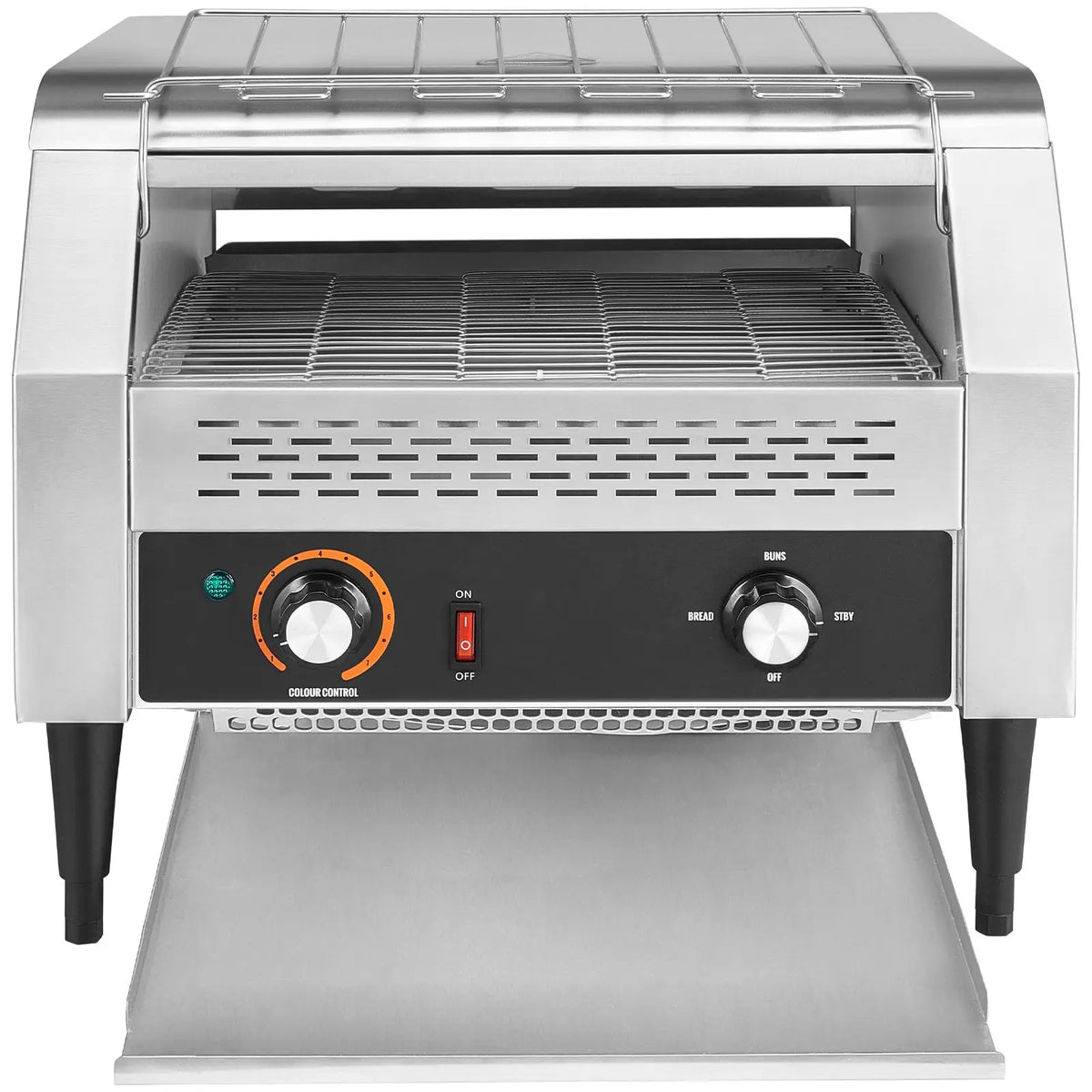 Commercial Conveyor Toaster, 450 Slices/Hour Conveyor Belt Toaster, Heavy Duty Stainless Steel Commercial Toaster Oven, Electric Restaurant Commercial Toaster for Toast Bun, Bagel, Bread