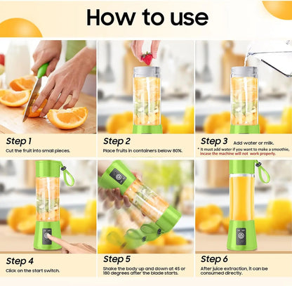 2025 Upgraded Portable Smoothie Blender - Type-C Rechargeable, 13oz Travel Blender, 20,000Rpm, BPA-Free, Ideal for Gym & Office