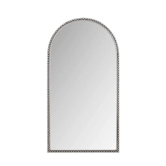 Large Silver Arch Mirror Classic Wall Decor Full Body Standing Mirror for Bedroom Living Room Style