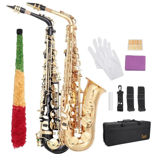 Eb School Band Alto Saxophone Sax Student E Flat F Key With Case