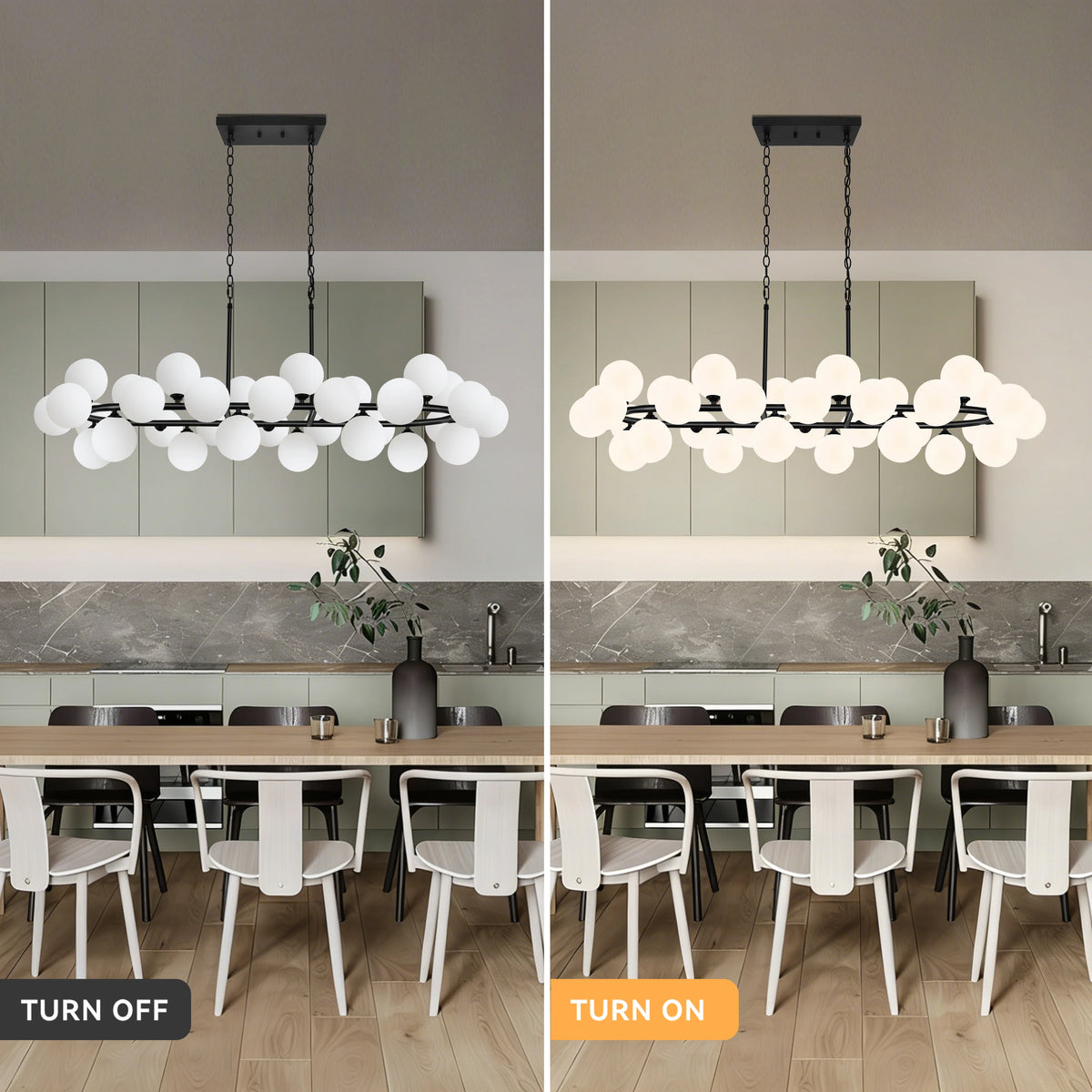 Bubble Chandelier Glass Globe Modern Chandelier Sputnik Chandelier Linear Chandeliers Kitchen Chandelier Mid Century Modern Chandelier For Dining Living Room Kitchen Home Decor Lighting