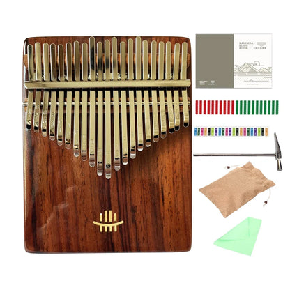 Hluru 17 Key Professional Rosewood Kalimba 21 Key Resonator Thumb Piano Walnut Finger Piano Box Mbira for Beginner2028