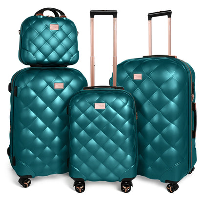 Luggage Sets 4 Pieces PP  Hard Shell Lightweight Expandable Suitcase Set with Spinner Wheels & TSA Lock ,14in 20in 25in 29in