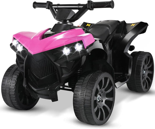 Kids Ride On ATV Electric Off-Road Quad Car 6V Battery Powered W/Music, Light,Pink