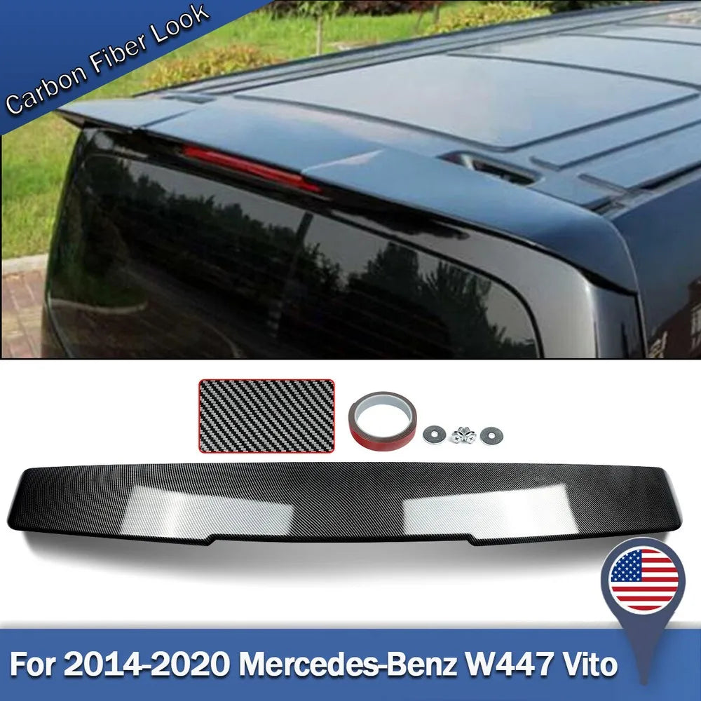 Tail Roof Spoiler Wing Trunk For Mercedes Benz Vito W447 V220d V250 Carbon Look Factory Style Rear Trunk Spoiler Lip Auto Parts