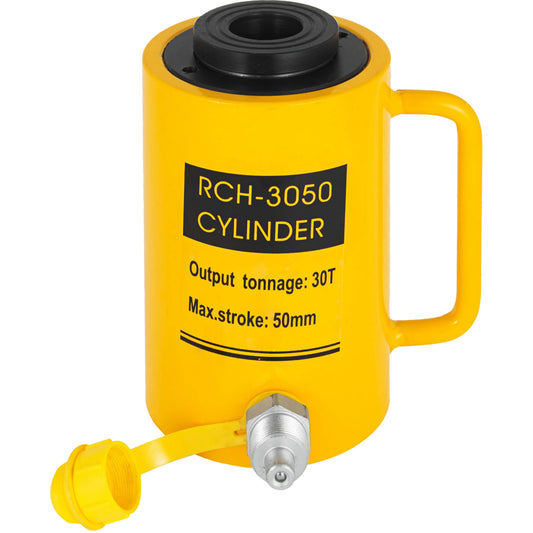 SucceBuy 20T/30T/60T Hollow Plunger Hydraulic Cylinder Jack Single Acting Ram Cylinder 100mm Heavy Duty Lifting Tool