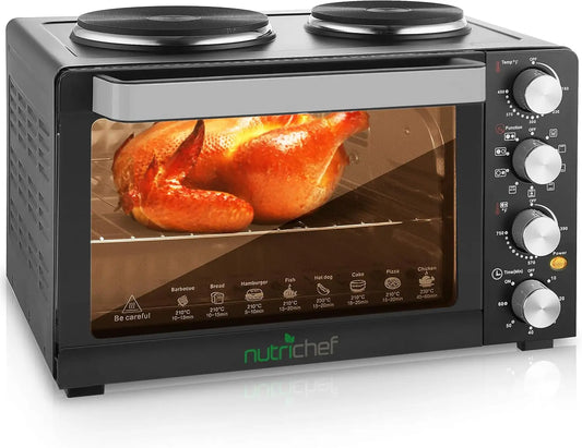 Electric Convection Toaster Oven with Rotisserie & Warming Plates, 30+ Qt (AZPKRTO28)