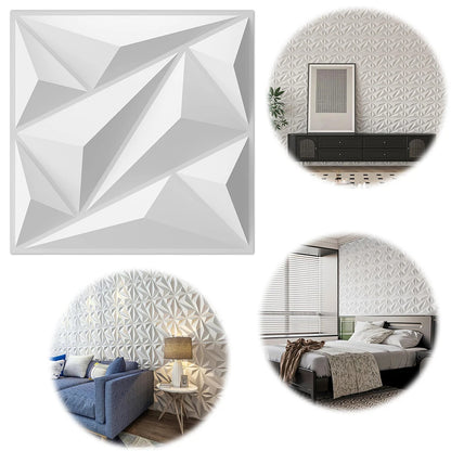 50/100Pcs Wall Decoration Stickers 30x30cm 3D Wall Paper Self-Adhesive Tile 3D Wall Sticker for Living Room Lobby Bedroom Office