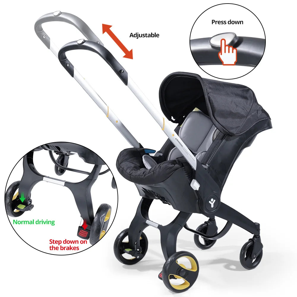Portable newborn stroller, foldable baby stroller, outdoor camping vehicle, suitable for 0-3 years old, Christmas gifts