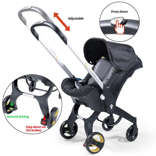 Portable newborn stroller, foldable baby stroller, outdoor camping vehicle, suitable for 0-3 years old, Christmas gifts