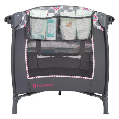 Portable Playard with Cozy Napper, Flip-Away Changing Table & Removable Bassinet for Babies