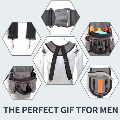 Universal Multi-Functional Combined Tool Bag with Strap Belt for Gardening and Electrician Tools Suitable for All Tool Sizes