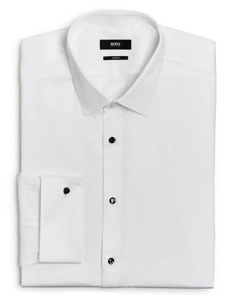 BOSS | Jasper Pique Slim Fit Tuxedo Shirt