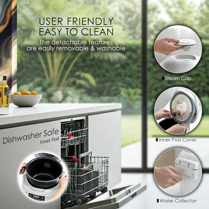 MAGiC COM Rice Cooker, 10Cups(Uncooked) 15 Pre-Set Menus, Multi-Cooker & Steamer, Non-Stick Inner Pot & Auto Keep-Warm