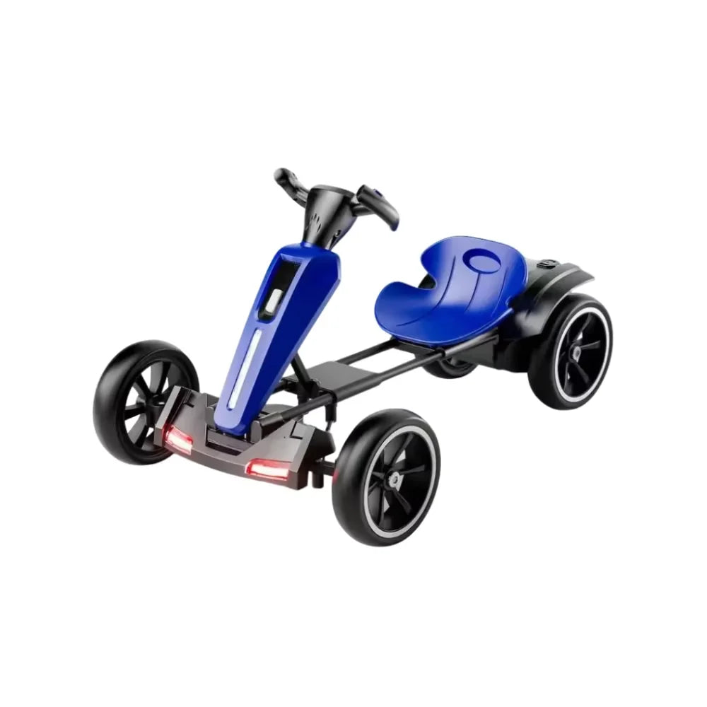 12V electric Kids Pedal Go Kart, Folder Go Kart, Outdoor Ride on Toy with Adjustable Seat, 4 Wheels for Boys and Girls