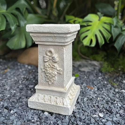 Elegant Garden Pedestal Greek Style Column Resin Statue Sculpture Retro Roman Pillar for Backyard Decoration and Wedding Table