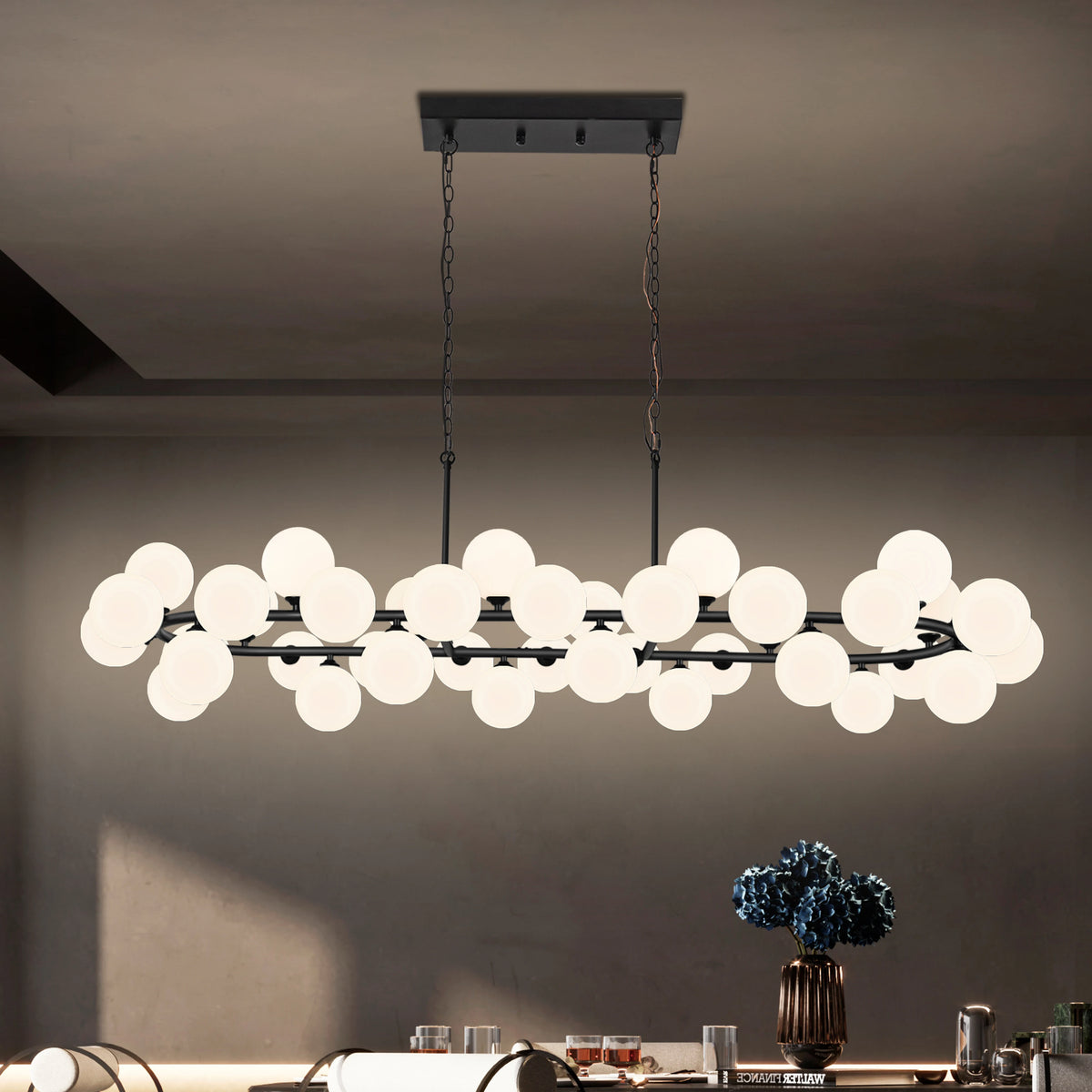 Bubble Chandelier Glass Globe Modern Chandelier Sputnik Chandelier Linear Chandeliers Kitchen Chandelier Mid Century Modern Chandelier For Dining Living Room Kitchen Home Decor Lighting