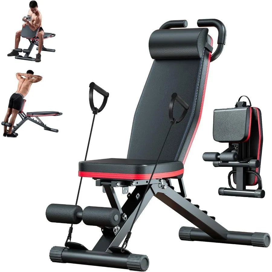 Adjustable Weight Bench for Home Gym, Foldable Workout Bench