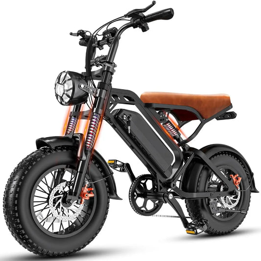 Electric Bike for Adults, 1200W Peak Power Ebike, 28MPH, 48V 18Ah Removable Battery, 35-Mile Range, 500LBS Load Fat Tire e-Bike