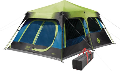 Instant Camping Tent with 1-Minute Setup, Large Family Tent with Pre-Attached Poles, Air Vent, & Carry Bag, Sets Up in About