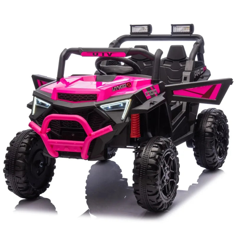 Kids Electric Ride On Car 4WD Off Road Toy Vehicle with Remote Control for Children Pink