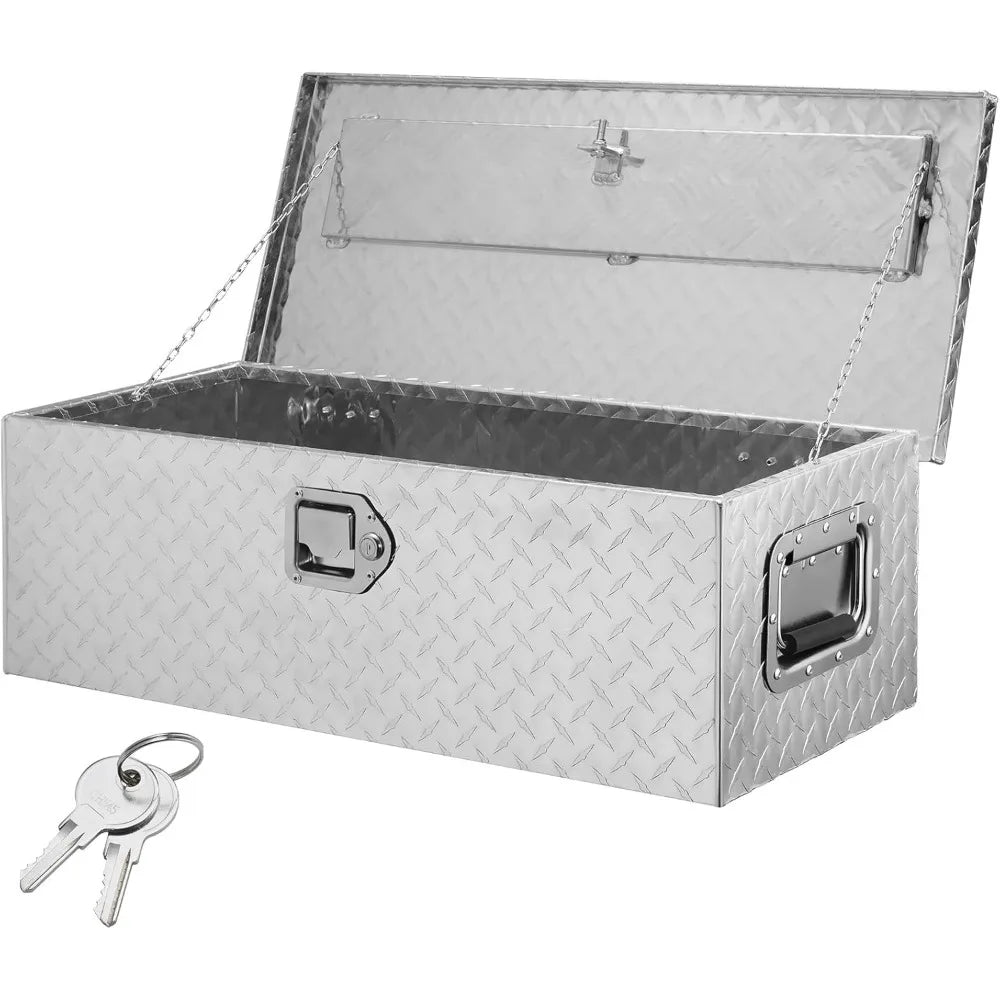 Heavy Duty Aluminum Truck Tool Box with Lock, 30x13x9.6 Inch Storage for Pickup & RV