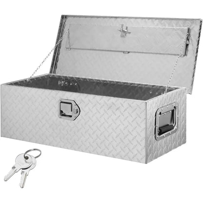 Heavy Duty Aluminum Truck Tool Box with Lock, 30x13x9.6 Inch Storage for Pickup & RV