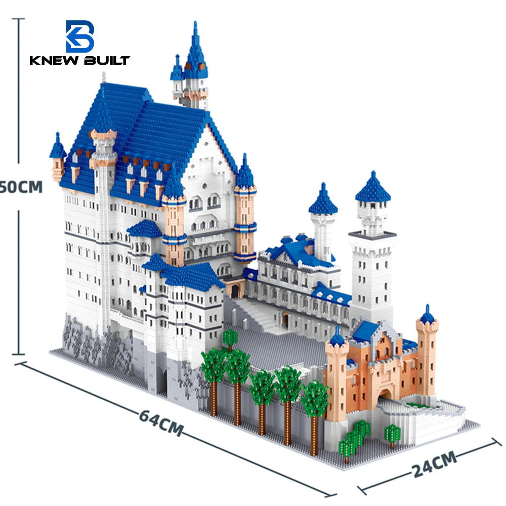 Huge Swan Stone Castle Micro Mini Block 10000pcs Building Set High-Difficulty Puzzle Ultimate Achievement Cool Decor Time-Killer