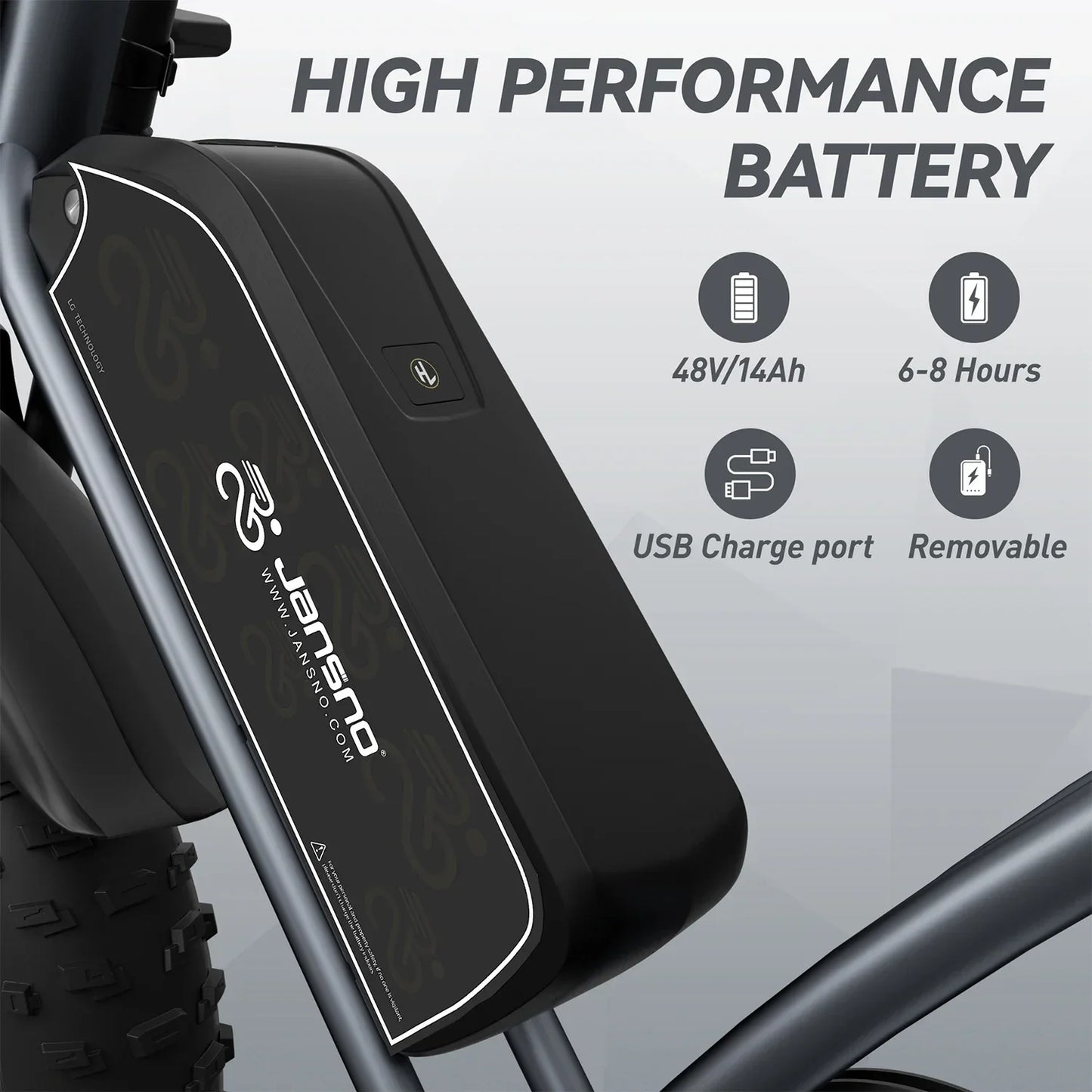 JANSNO X50 Electric Bike 750W 48V 17AH 20*4.0 Inch Fat Tire Adult Mountain Snow Retro E-Bike Full Suspension Electric Bicycle