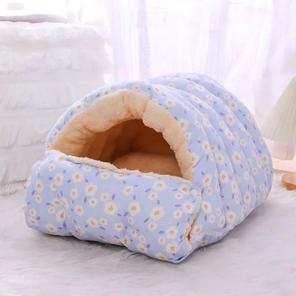 Winter Warm Cat Bed Super Soft Cute Pet Nest Small Dog Kennel Cat Sleeping Bed House Pet Cushion Warm Mat Animals Accessories