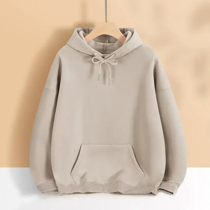 400G Heavy-duty Velvet Autumn and Winter Hooded Sweater Multi-color Solid Color Simple and Thick Sports Hoodie for Men and Women
