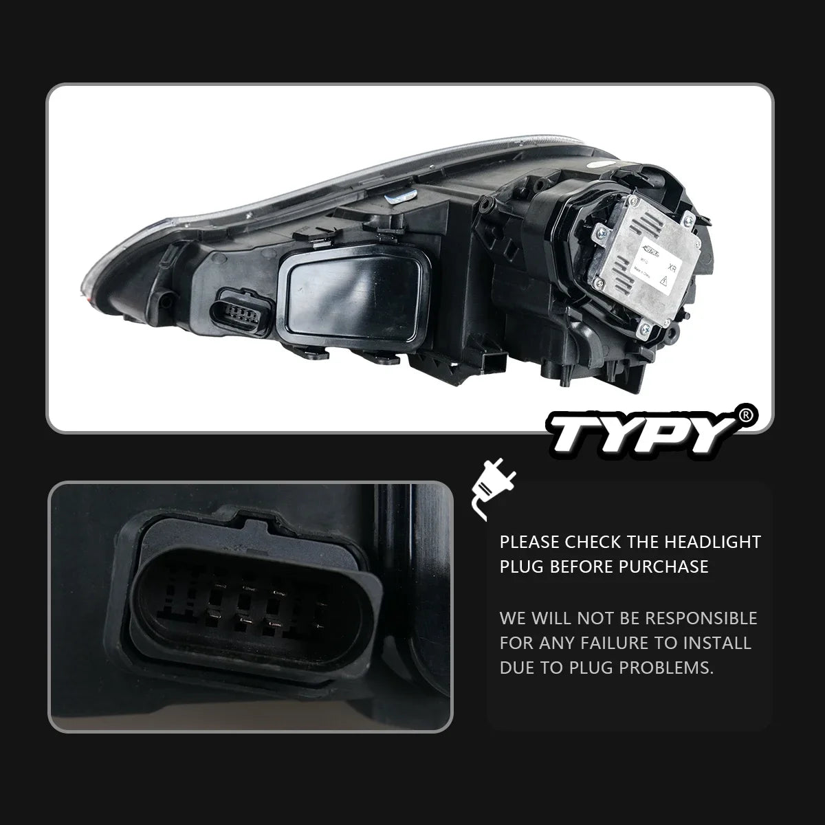 TYPY Car For Porsche Cayenne 957 Headlamp 2007-2010 Upgraded Styling New LED Headlights Dynamic Turn Signal Lamp Car Accessories
