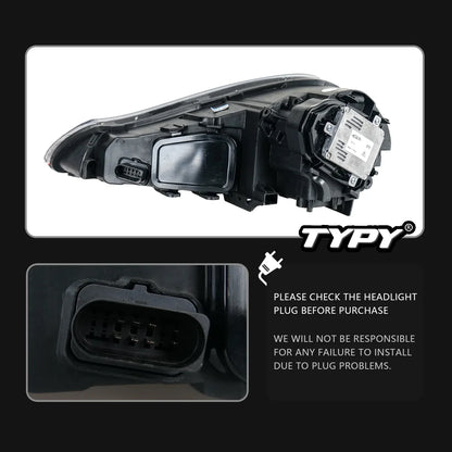TYPY Car For Porsche Cayenne 957 Headlamp 2007-2010 Upgraded Styling New LED Headlights Dynamic Turn Signal Lamp Car Accessories