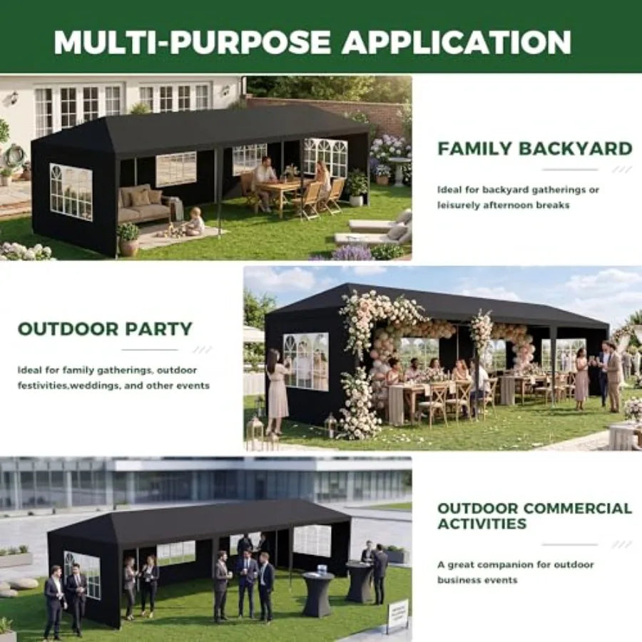 Party Tent with 5 Removable Sidewalls Heavy Duty Outdoor Large Canopy Tents Outside Carpas para Fiestas for Parties Backyard Ev