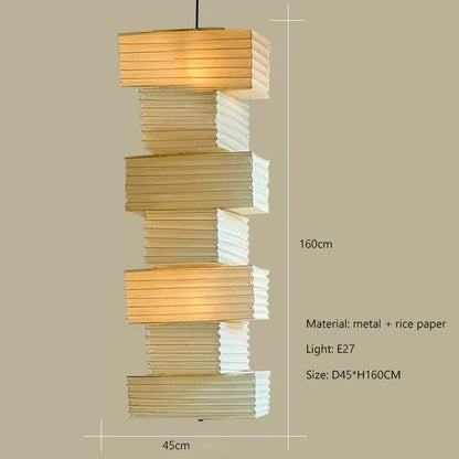 Janpanese Akari Rice Paper Lamp Modern Noguchi Yong Pendant Lamp Living Room Bedroom Corner Designer Light  Room Decor