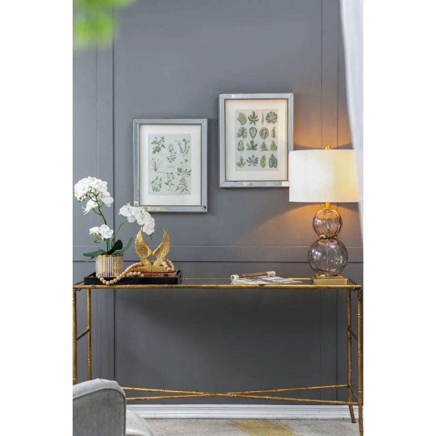 S 2 15.7x19.7 Liana Mirror Framed Wall Art on Mw Golden Tint Background